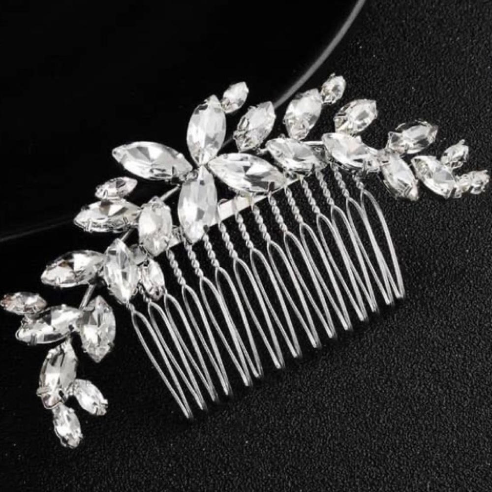 The Half Moon Crystal Hair Comb